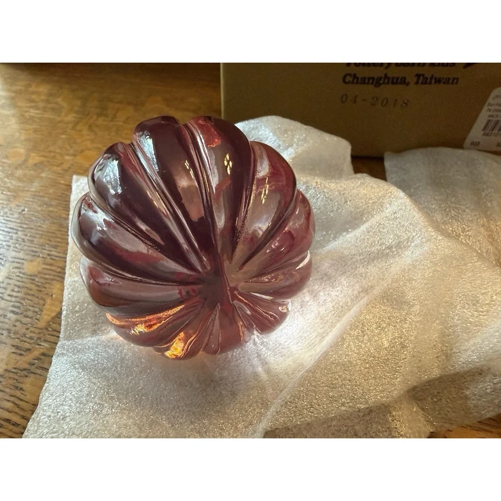 Pottery Barn Kids Round Pink Tinted Glass Curtain Rod Finials Set of 2